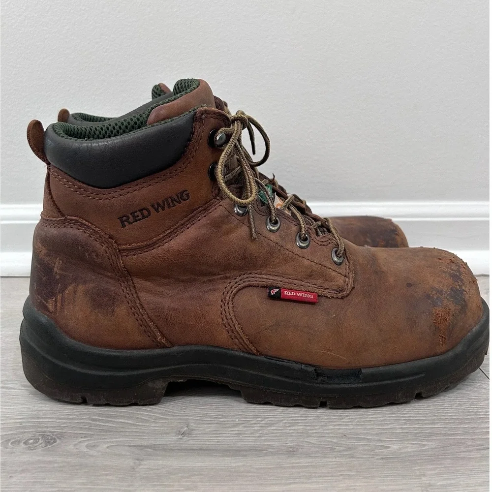 Red Wing King Toe‎ Waterproof Work Wear Boots Mens 10 Safety Brown Leather